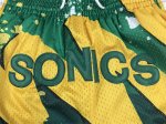 NBA Seattle Supersonics Just don shorts green jaune